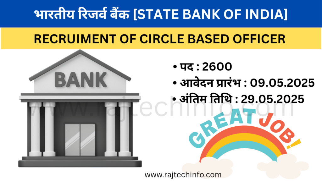 SBI सर्किल बेस्ड ऑफिसर भर्ती 2025